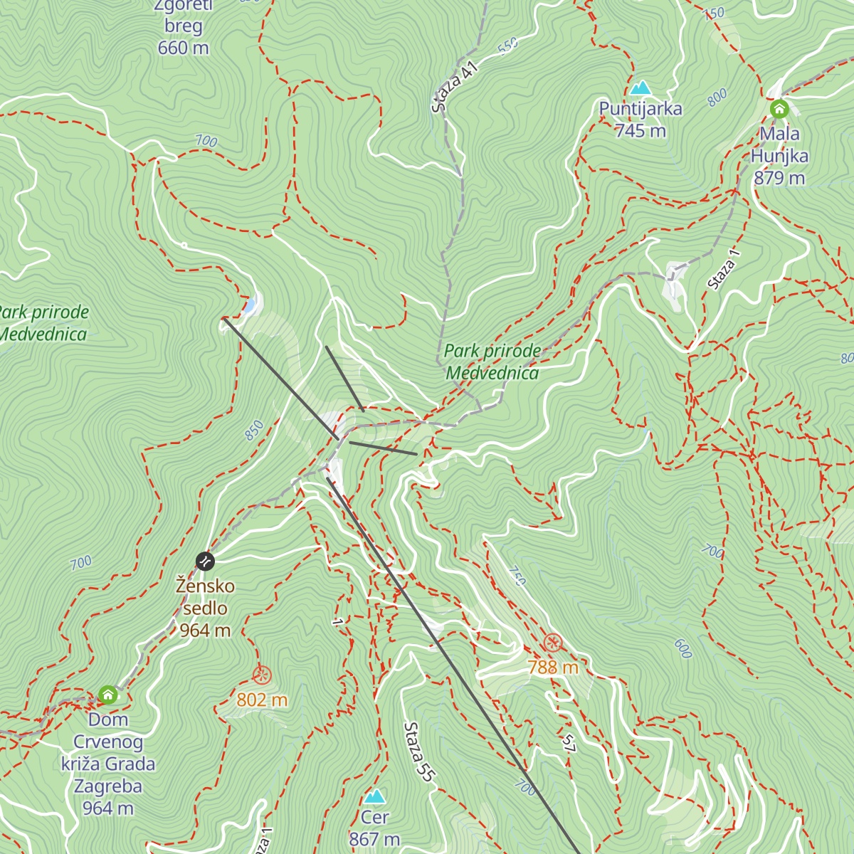 Planinarska kuća Junac map