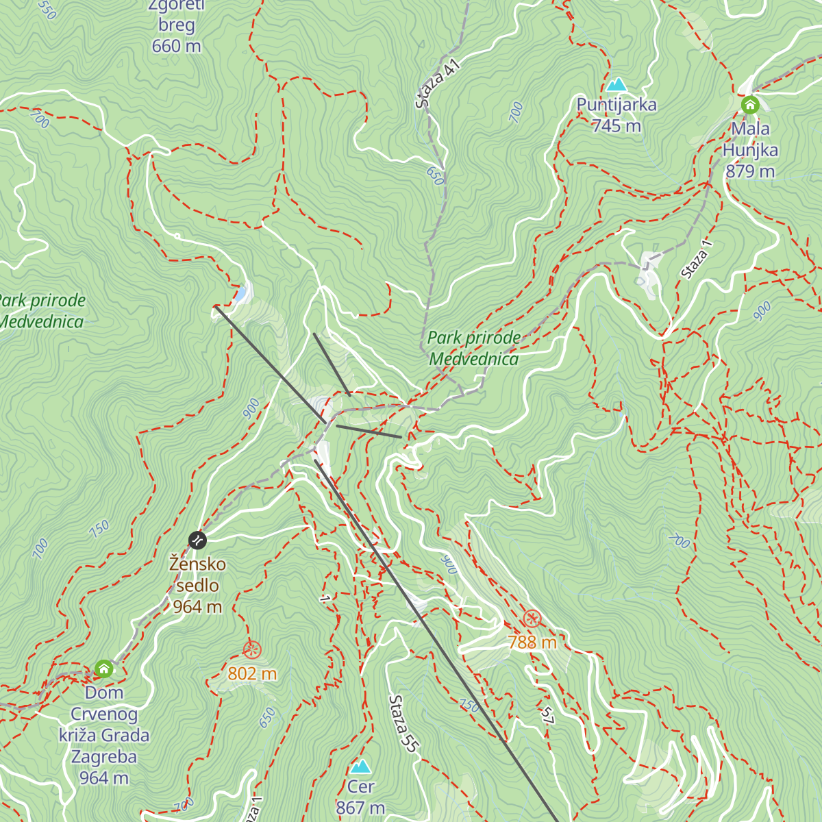 Planinarska kuća Junac map