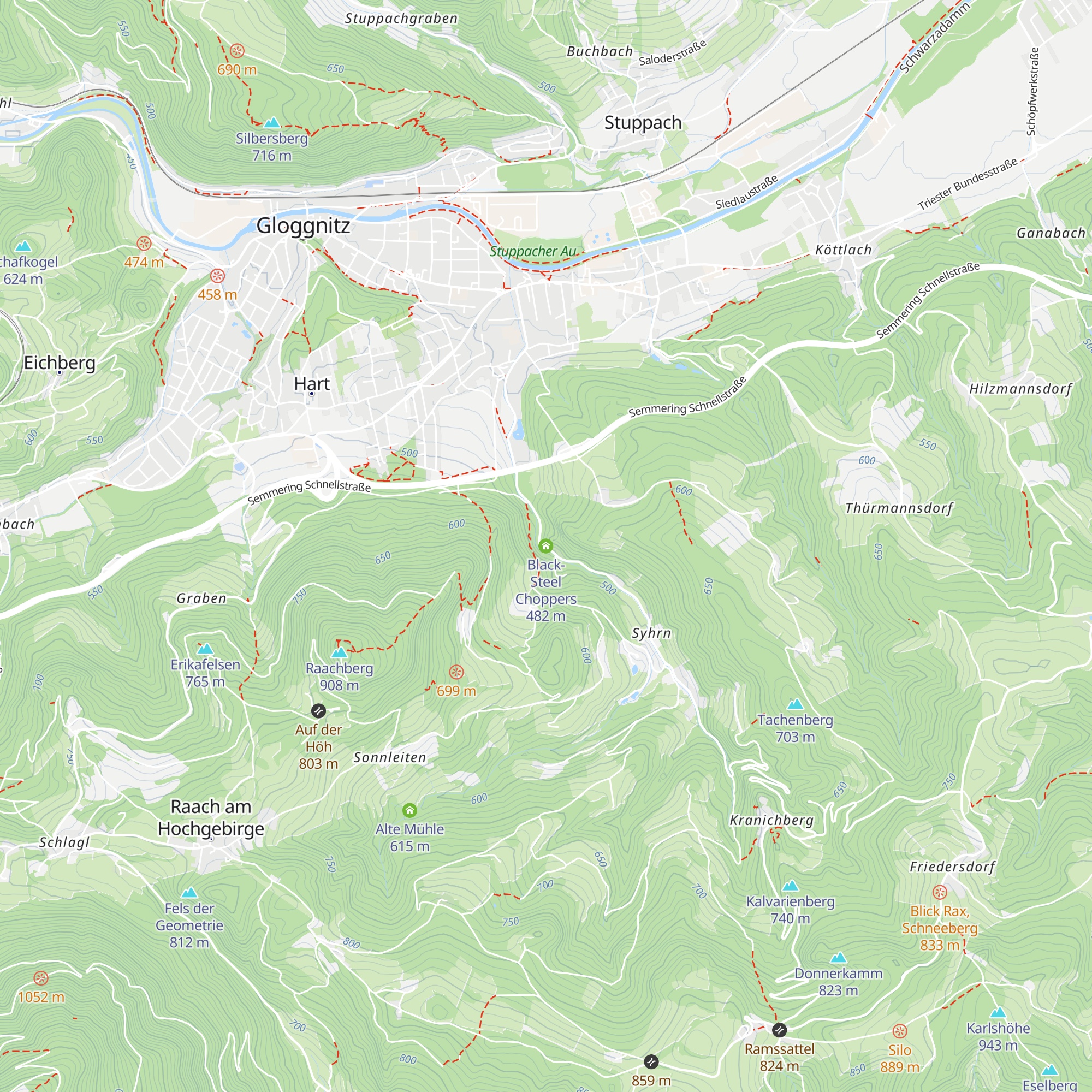 Black-Steel Choppers map