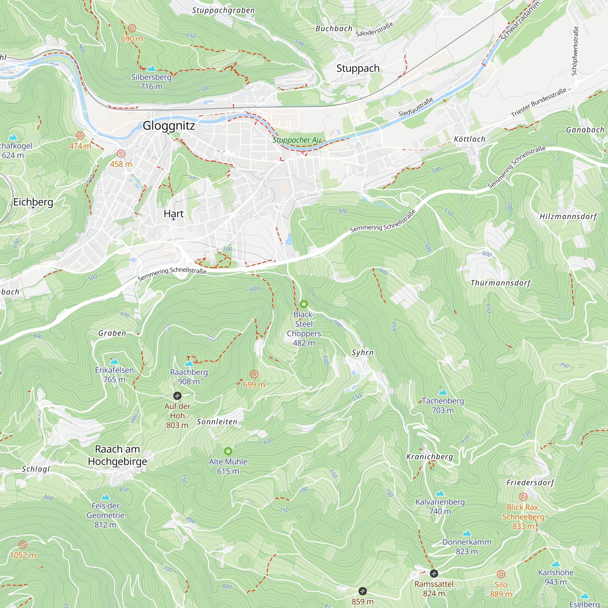 Black-Steel Choppers map