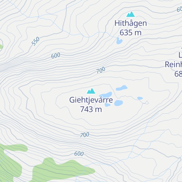 Map of Giehtjevárre