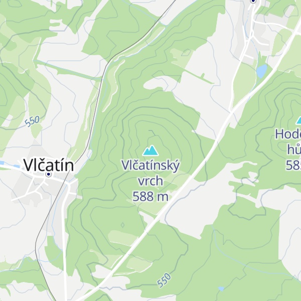 Map of Vlčatínský vrch