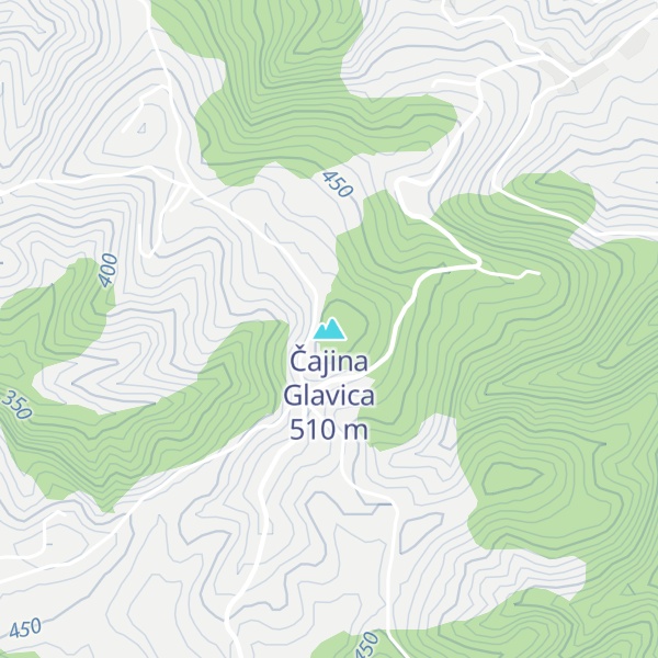 Map of Čajina Glavica