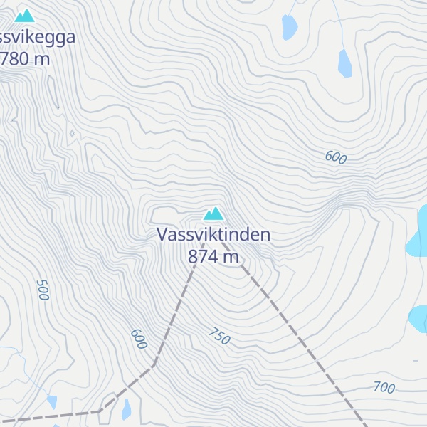 Map of Vassviktinden