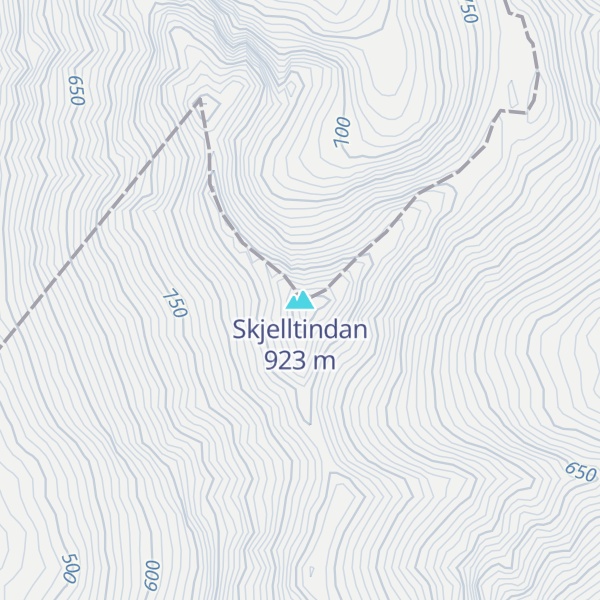 Map of Skjelltindan
