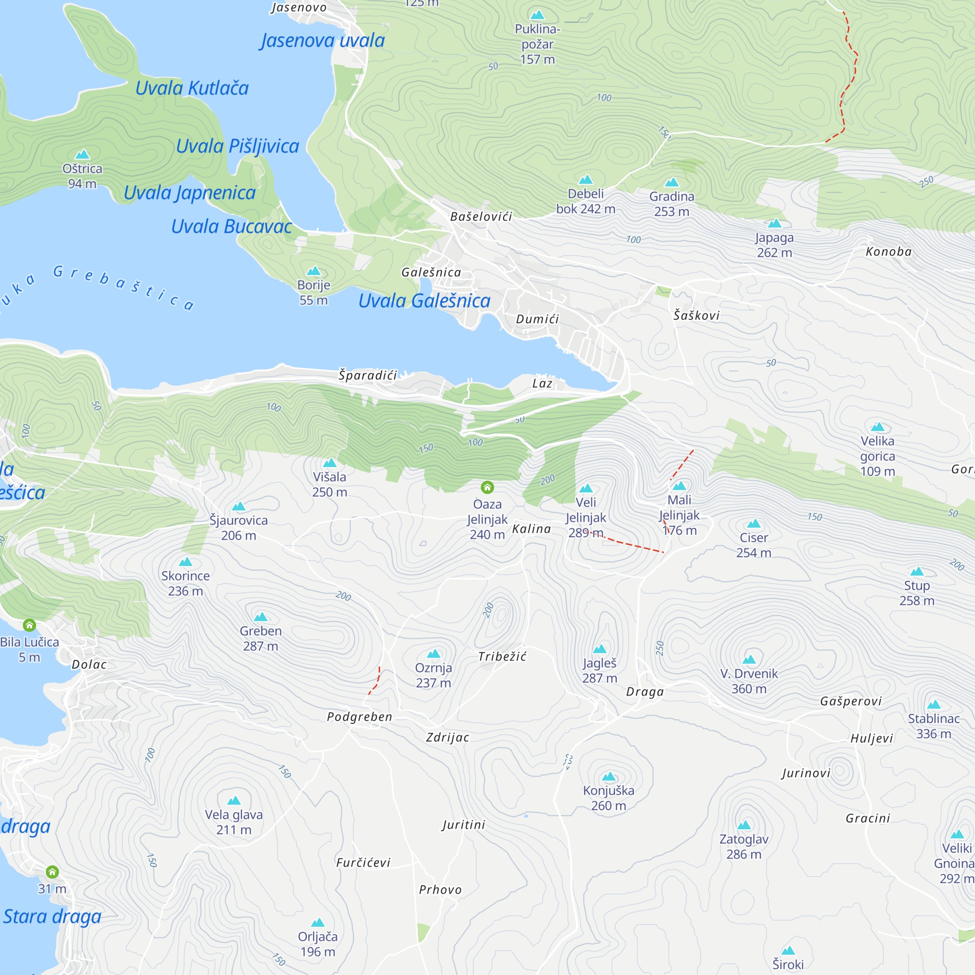 Oaza Jelinjak map