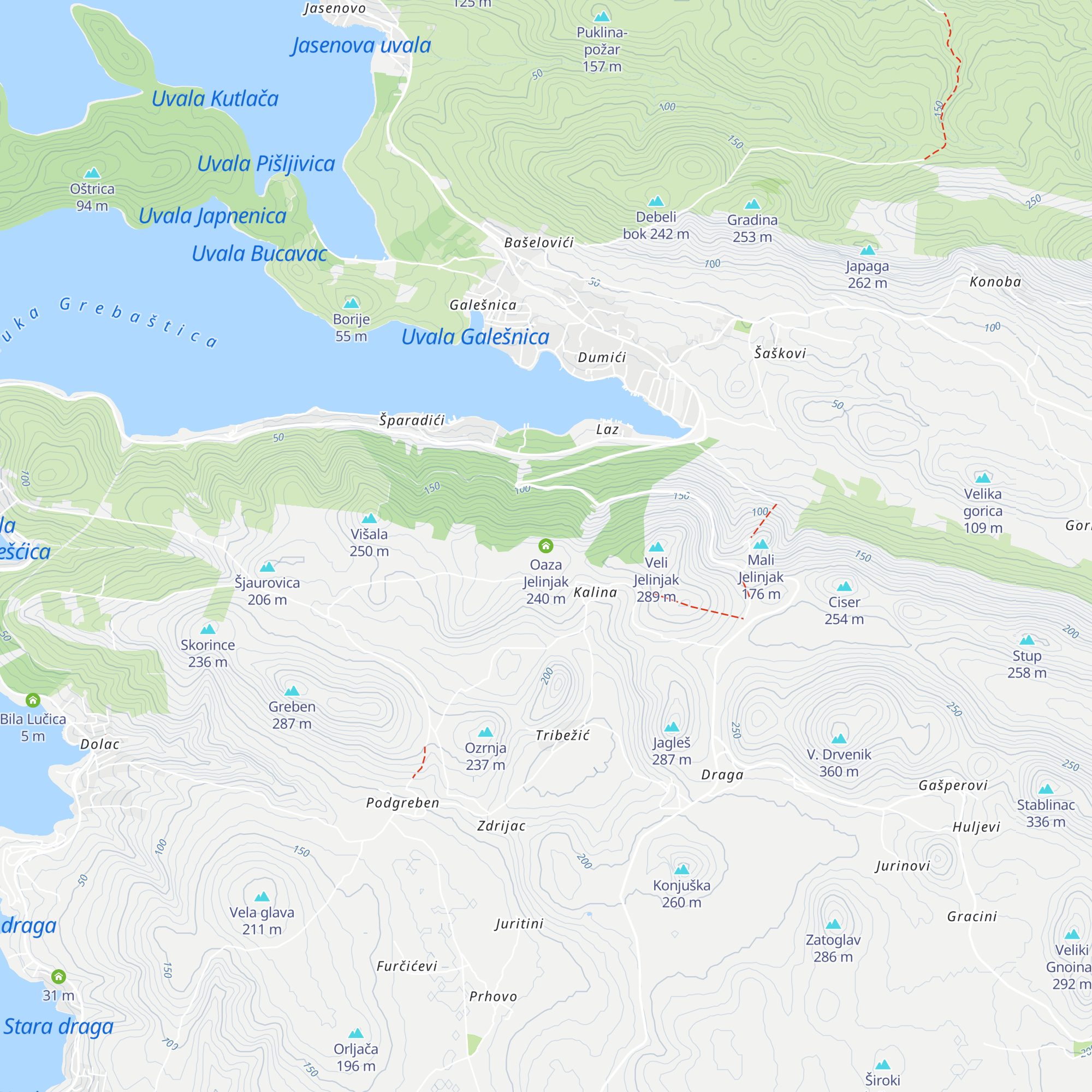 Oaza Jelinjak map