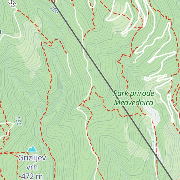 Map of Tusti vrh