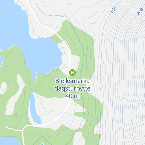 Map of Bleiksmarka dagsturhytte