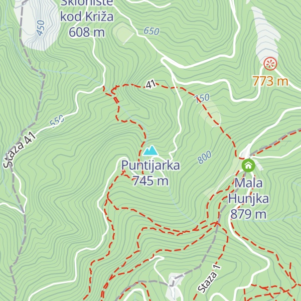 Map of Puntijarka