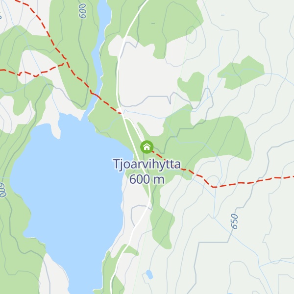 Map of Tjoarvihytta