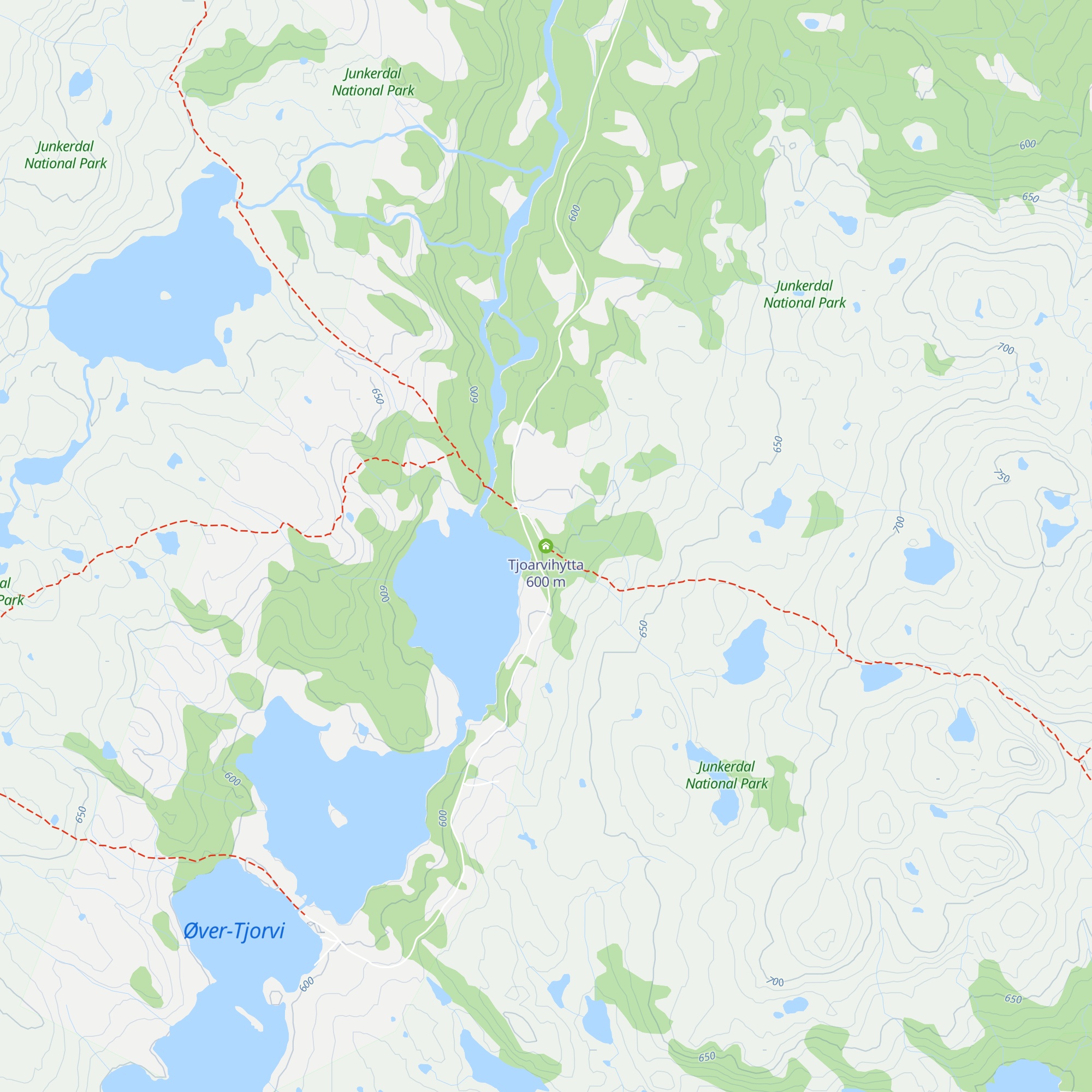 Tjoarvihytta map