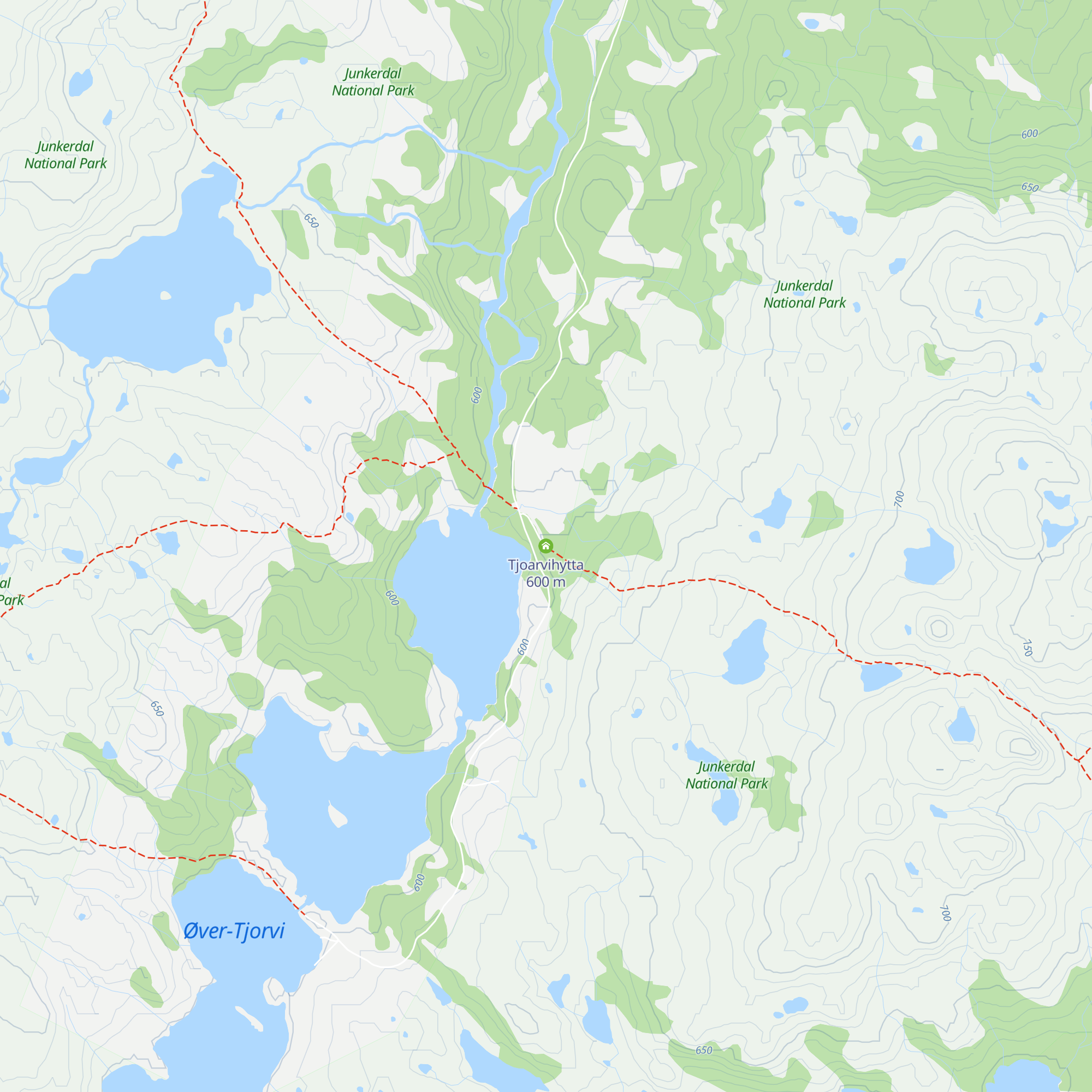 Tjoarvihytta map