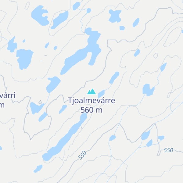 Map of Tjoalmevárre