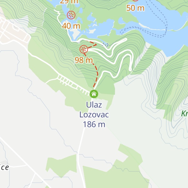 Map of Ulaz Lozovac