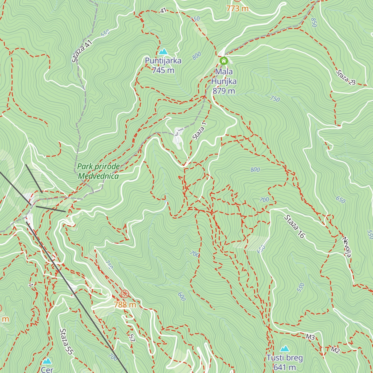 Samoća map