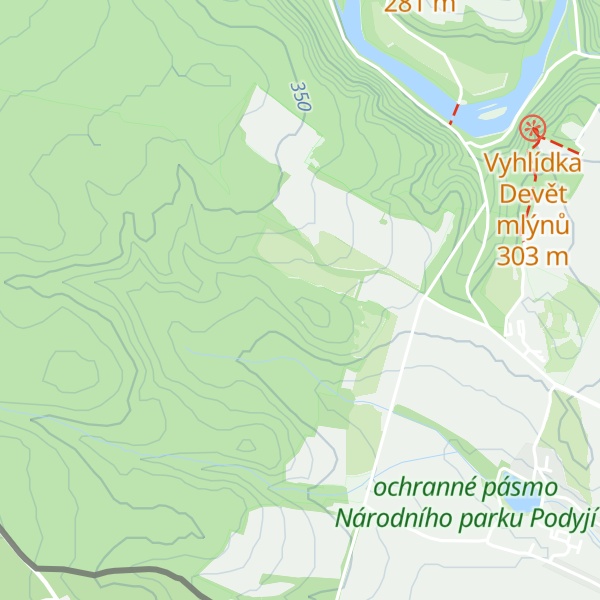 Map of Dlouhý vrch