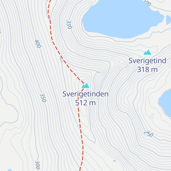 Map of Sverigetinden