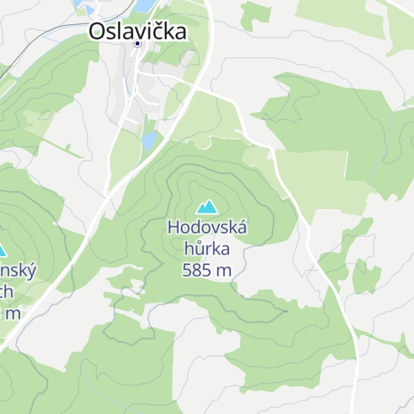 Map of Hodovská hůrka