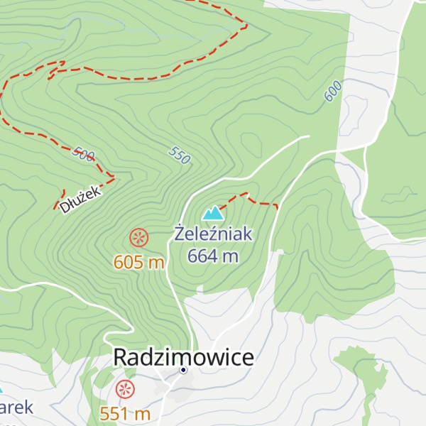 Map of Żeleźniak
