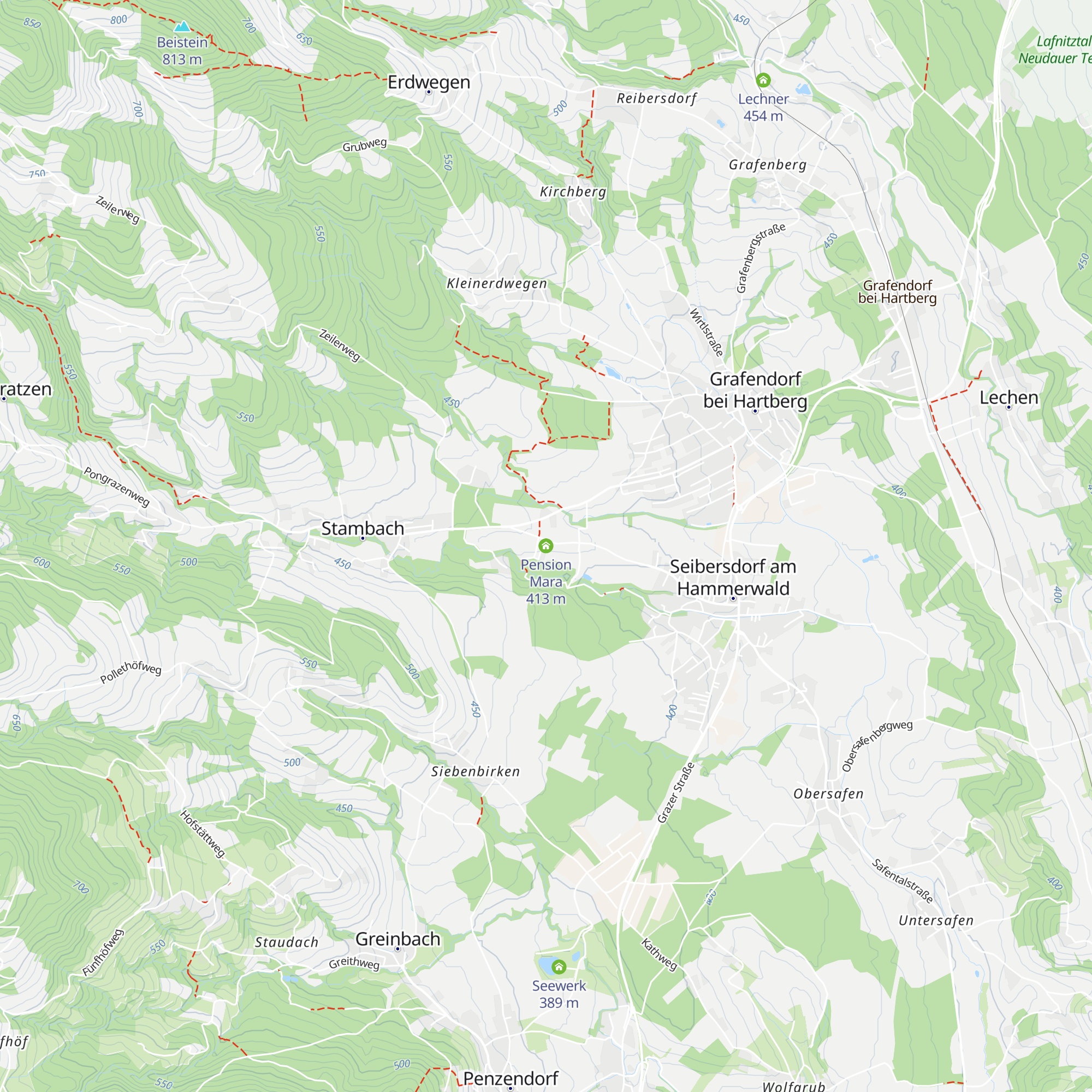 Pension Mara map