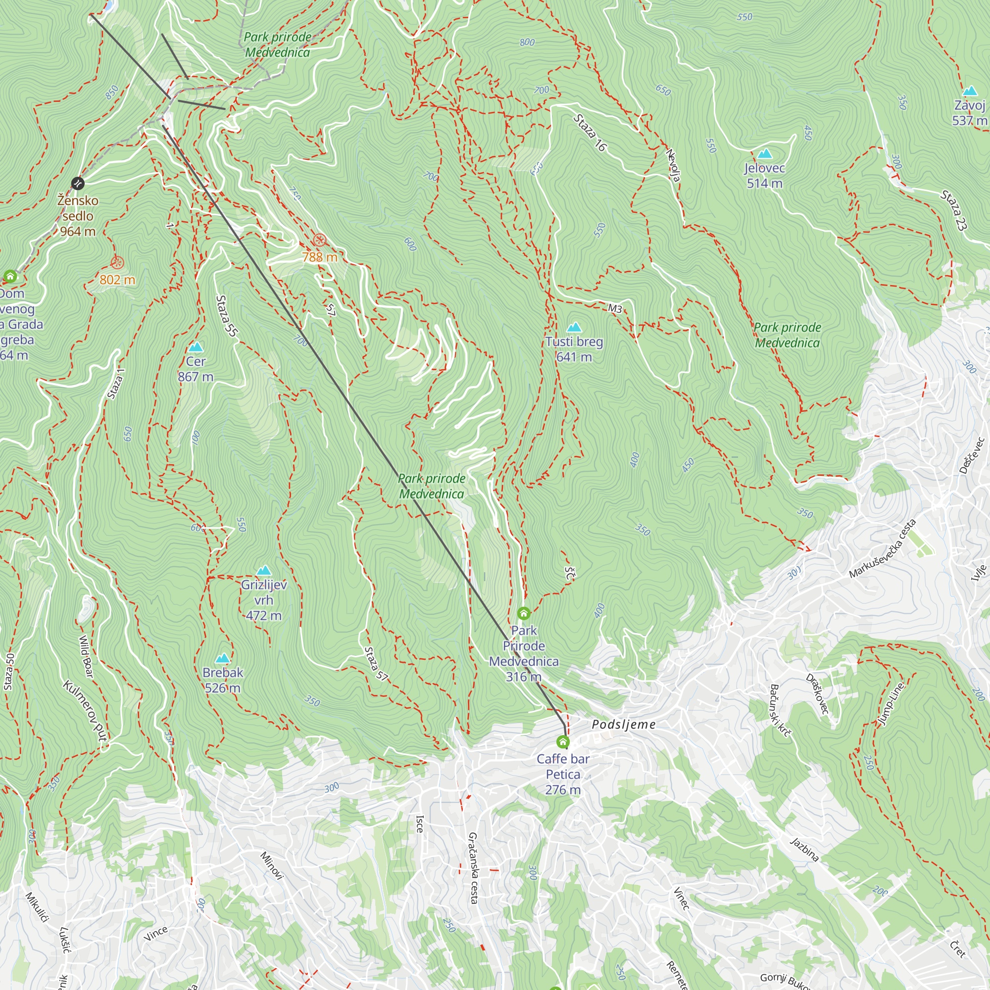 Pilana Bliznec map