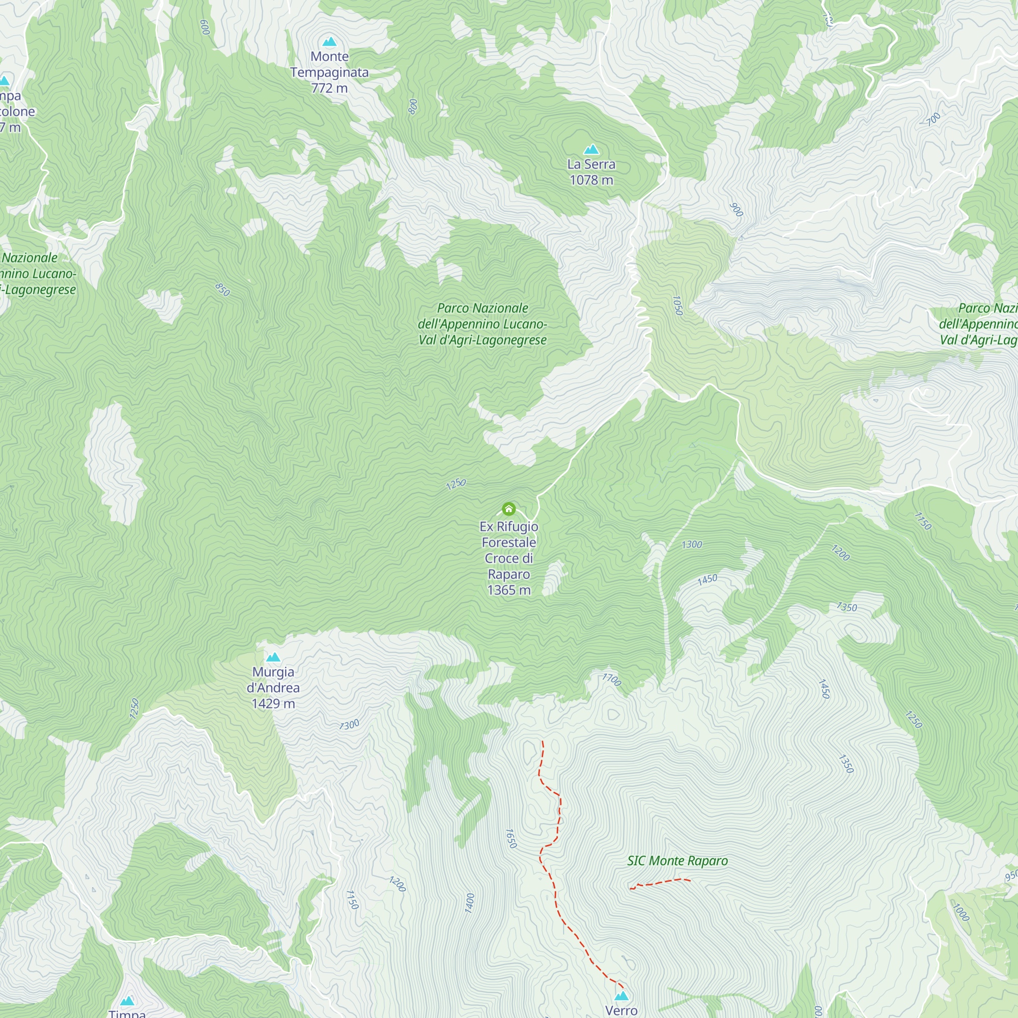 Ex Rifugio Forestale Croce di Raparo map