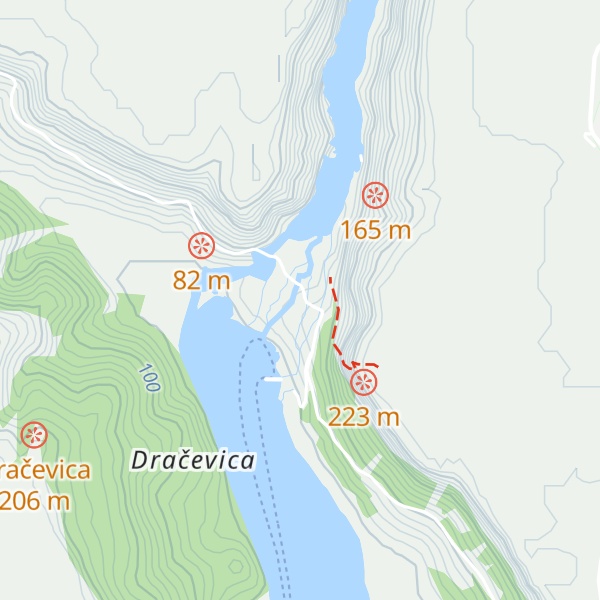 Map of Roški slap