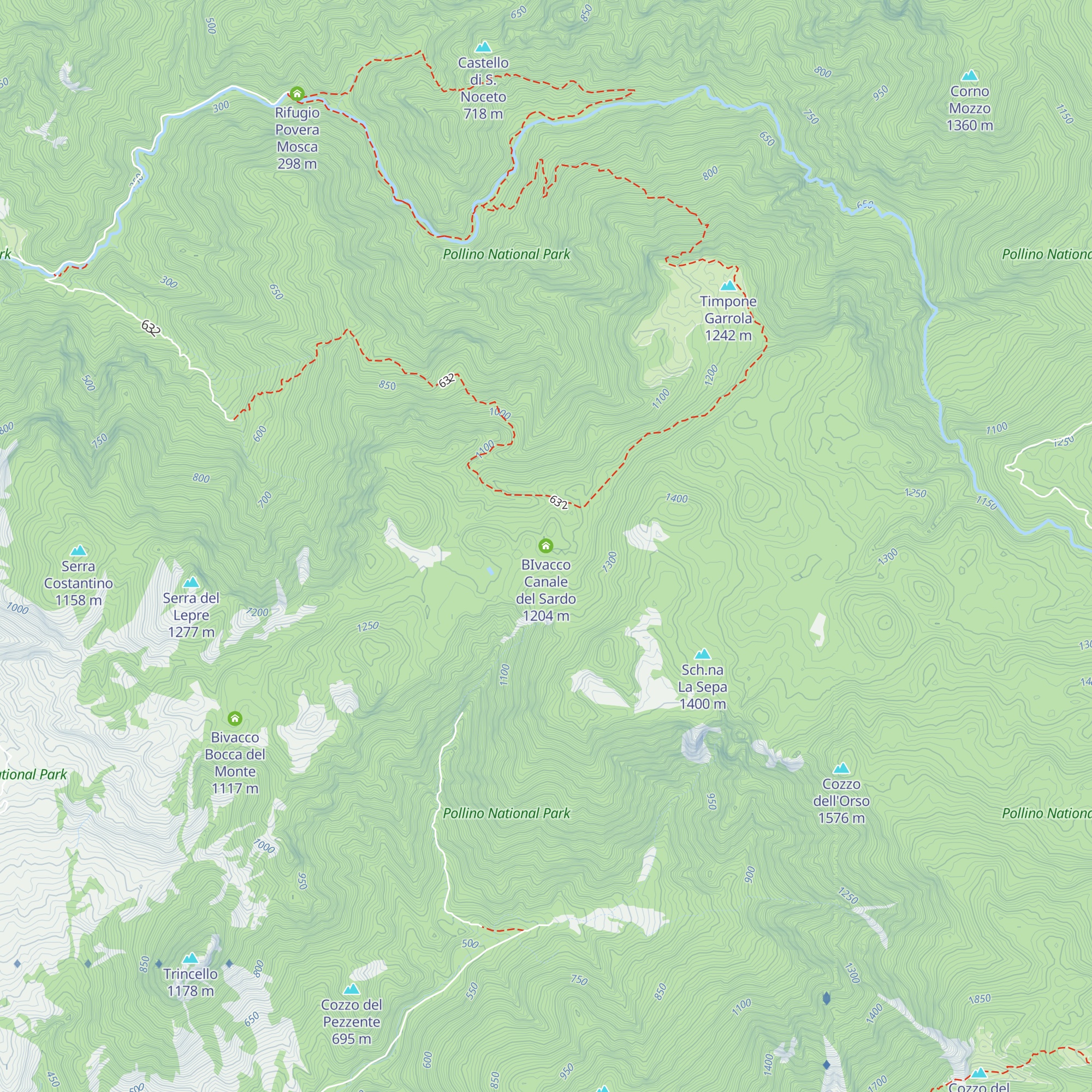 BIvacco Canale del Sardo map