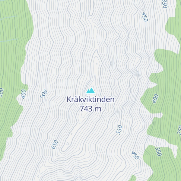 Map of Kråkviktinden