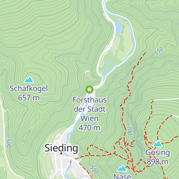Map of Forsthaus der Stadt Wien