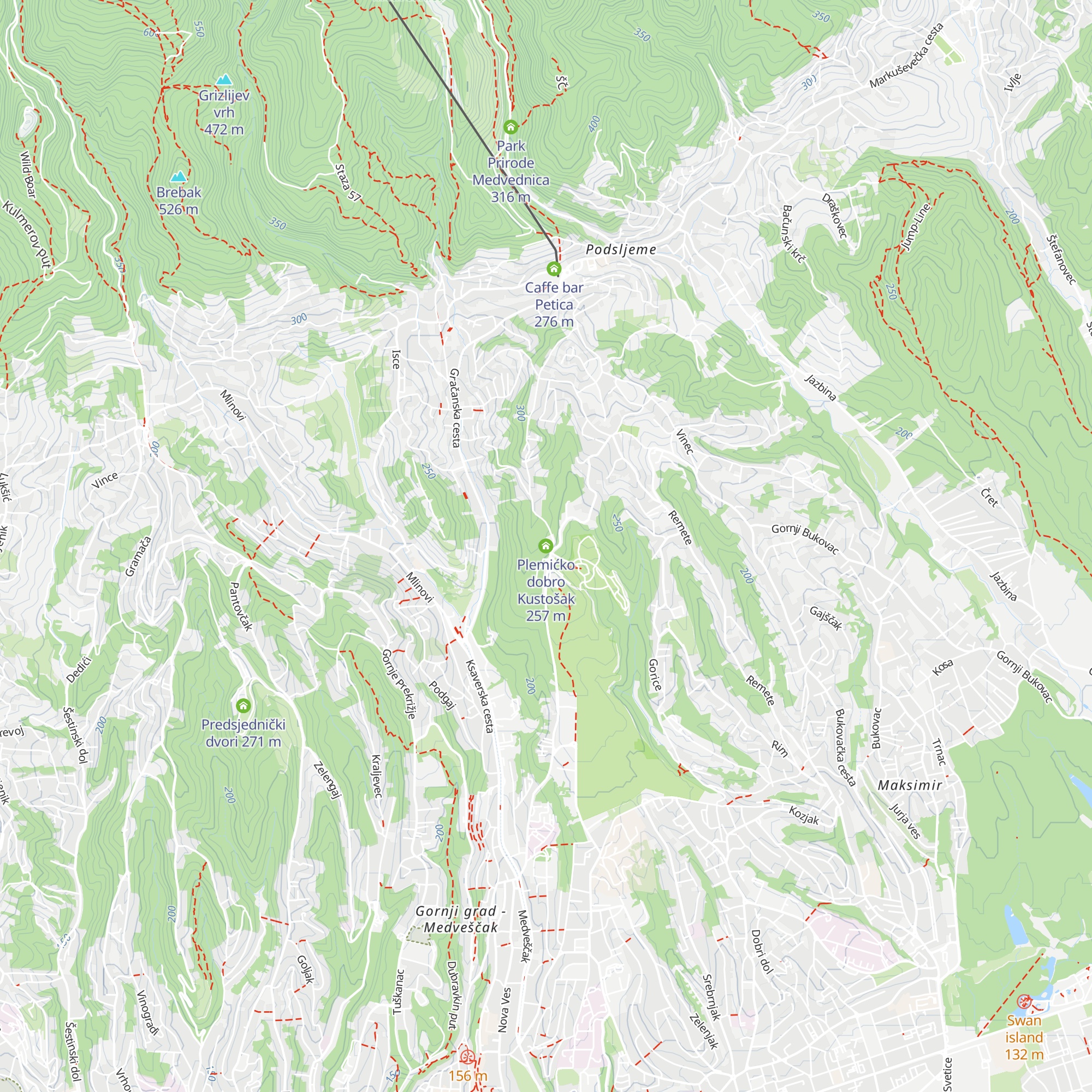 Plemićko dobro Kustošak map