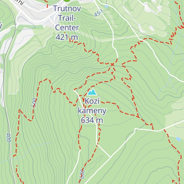 Map of Kozí kameny