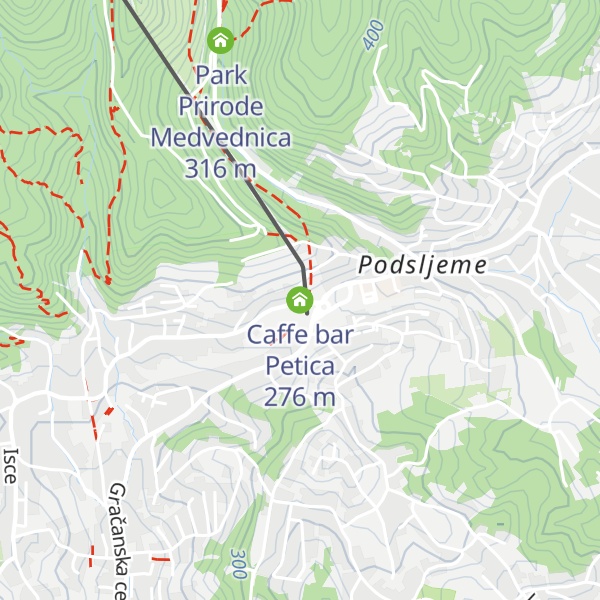 Map of Caffe bar Petica