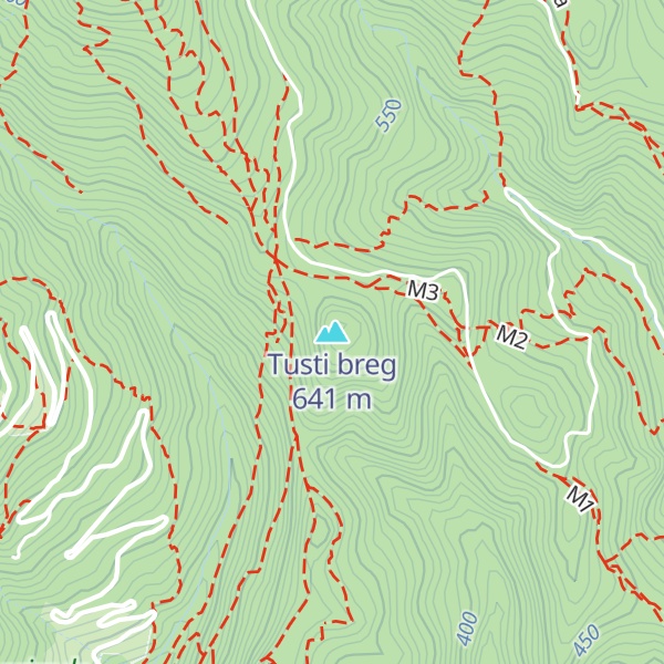 Map of Tusti breg
