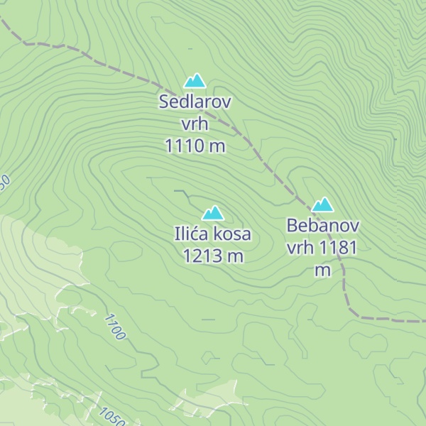 Map of Ilića kosa