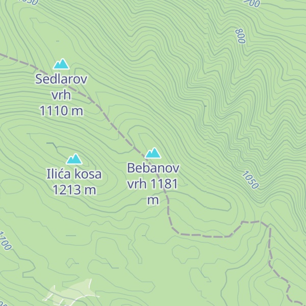 Map of Bebanov vrh