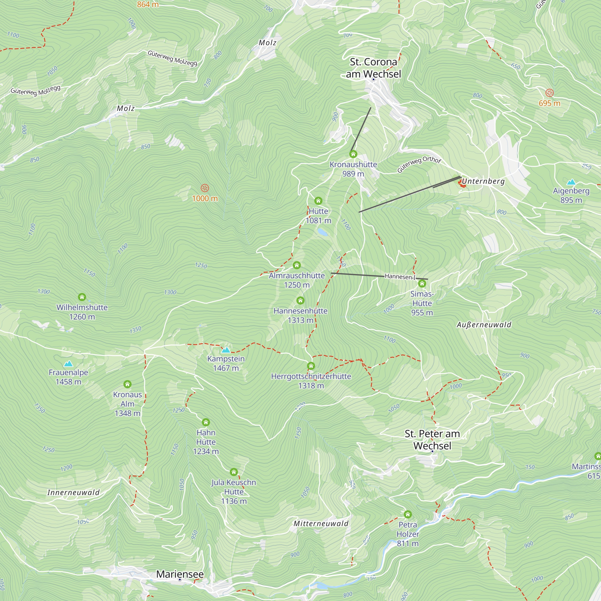 Hannesenhütte map