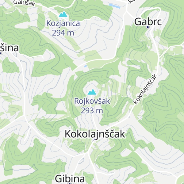 Map of Rojkovšak