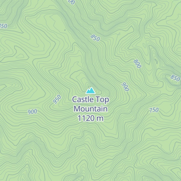 Map of Castle Top Mountain