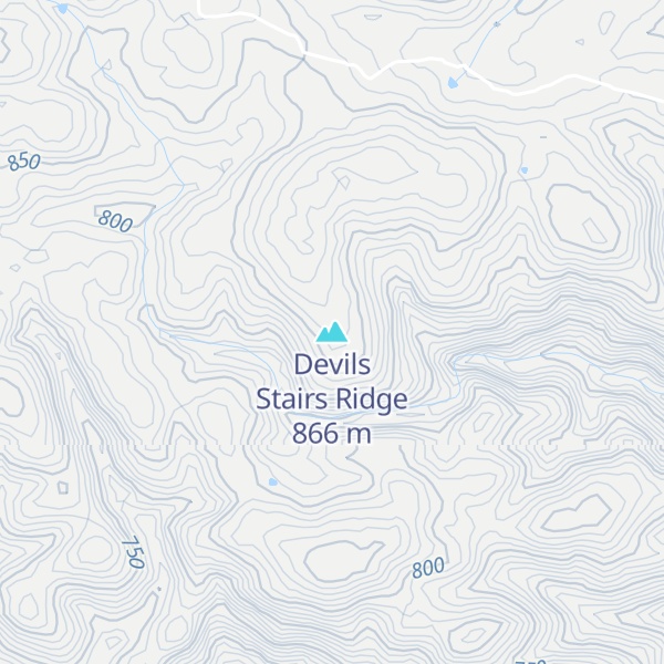 Map of Devils Stairs Ridge