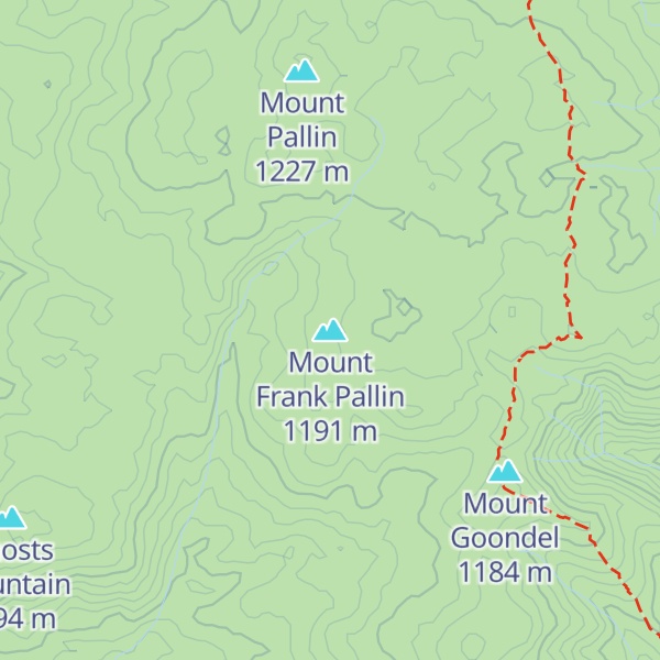Map of Mount Frank Pallin