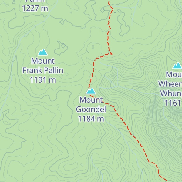 Map of Mount Goondel