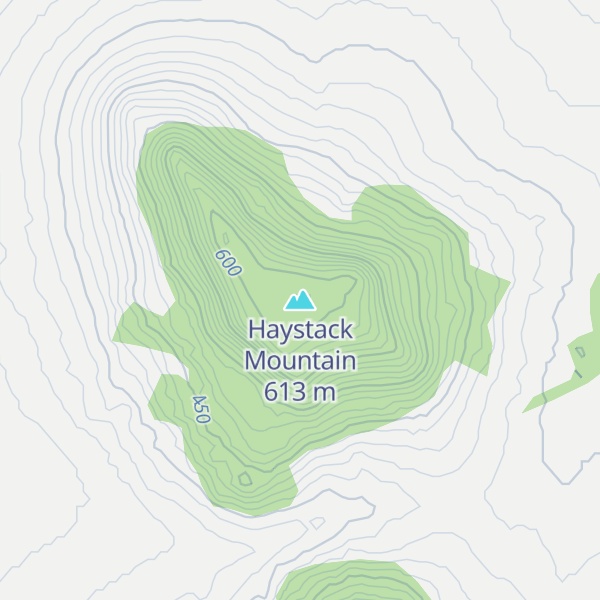Map of Haystack Mountain