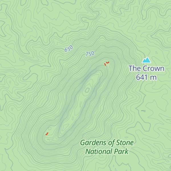 Map of Pantoneys Crown