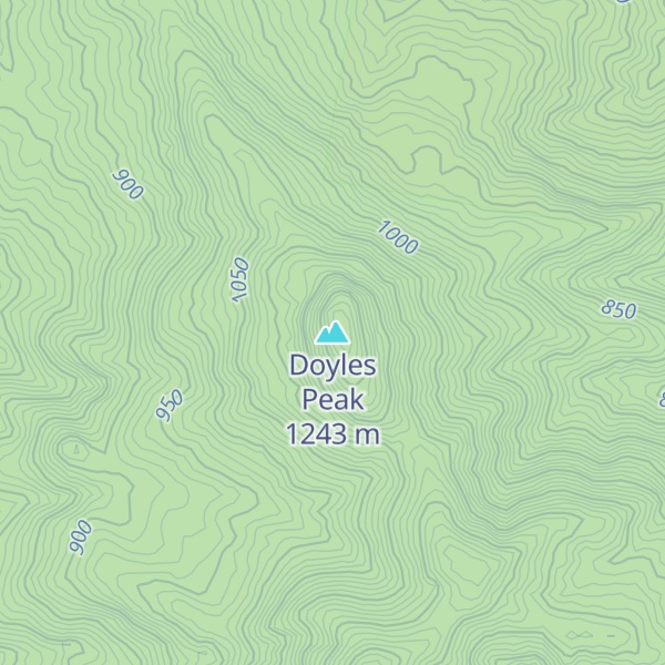 Map of Doyles Peak