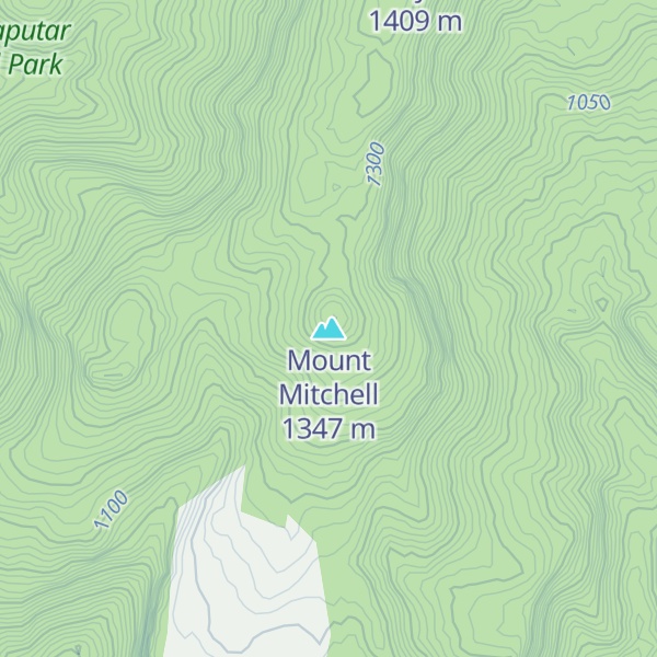 Map of Mount Mitchell