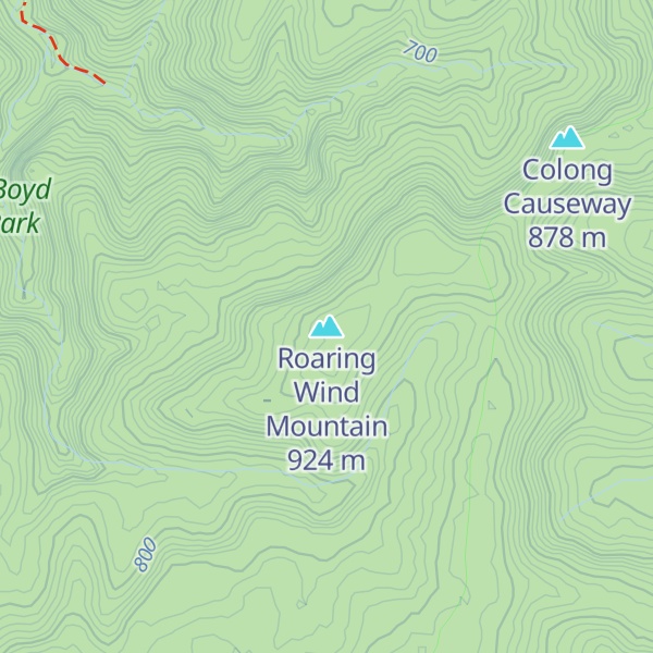 Map of Roaring Wind Mountain