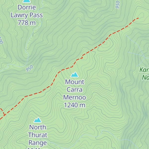Map of Mount Carra Mernoo