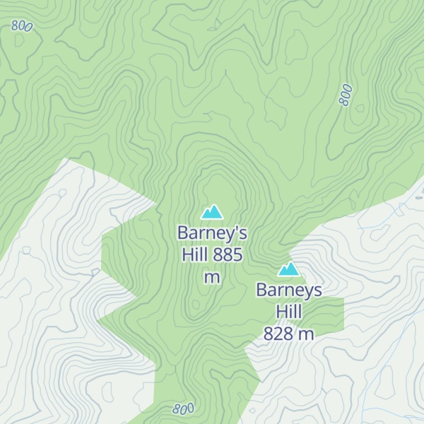 Map of Barney's Hill